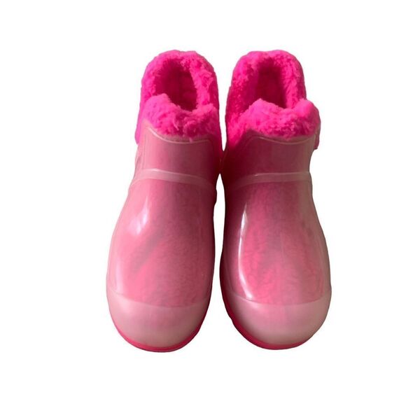 UGG Womens Size 6 Pink Raincloud Clear Boots - Picture 2 of 5